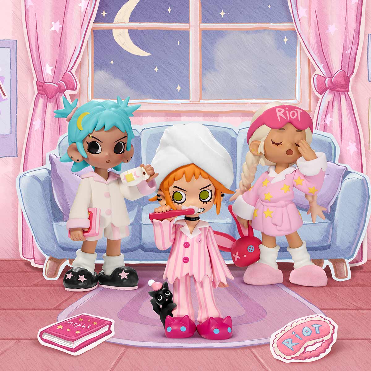 Lil Peach Riot Sleepover Series Figures