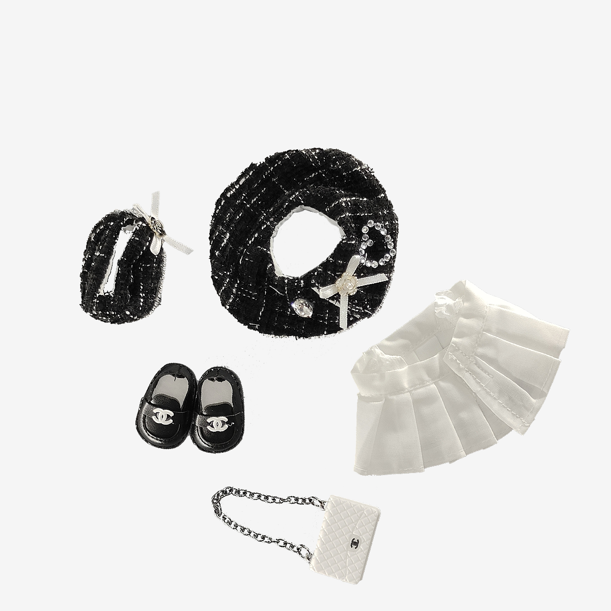 LB-DVL003 Xiaoxiangfeng black (Clothes + skirts + headwear + bags + shoes)